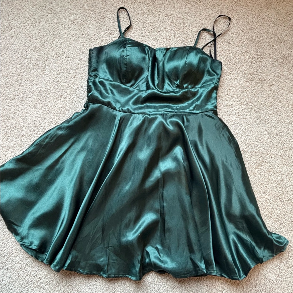 Windsor Emerald Green Satin Dress